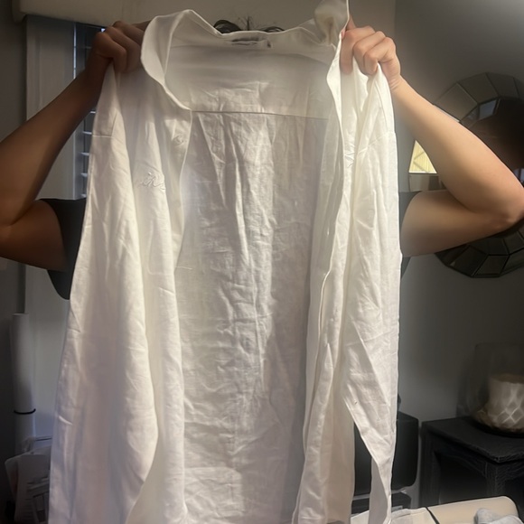 Off white heavy soft linen shirt - Picture 2 of 4